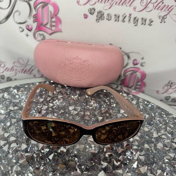 Juicy Couture sunglasses with case Brown Sunglasses Scottie dog logo cute y2k - Picture 7 of 16